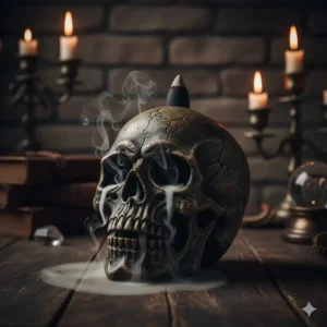 Peaceful Buddha hand incense holder serving as a beautiful tray for both stick and cone incense.