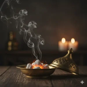 Elegant metal censer for burning resin or powdered incense with charcoal—a traditional option for the best incense burner selection.