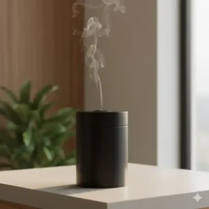 Sleek, modern matte black metal incense burner suitable for contemporary home styles.
