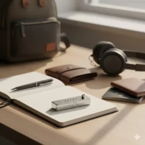 A small, lightweight, and portable metal incense holder perfect for travel or use in small apartments and office spaces.