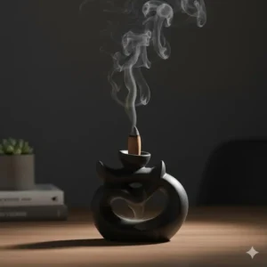 Modern abstract ceramic holder featured in our list of the coolest incense burners.