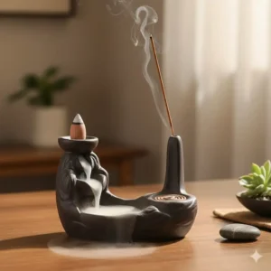 A versatile model that functions as a unique backflow incense burner and stick holder.