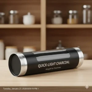 charcoal discs stored in an airtight foil-lined tube for maximum freshness.
