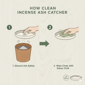 Step-by-step guide on how to properly clean and maintain your incense ash catcher.