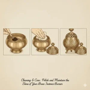 A step-by-step guide on how to polish and maintain the shine of brass incense burners.