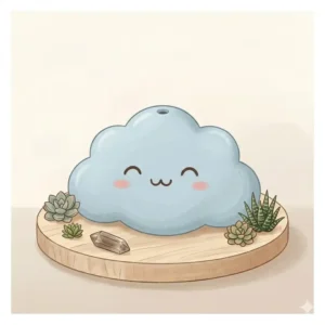 Minimalist kawaii cloud style cute incense burners for holding incense sticks on a desk.