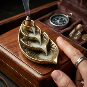 A small, portable incense holder unique for travel and meditation in small spaces.