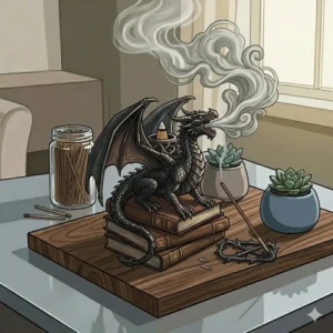 Gothic dragon breath design showing the creative diversity of unique incense burners.