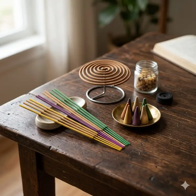 A comprehensive guide showing various types of incense to explain how long does incense burn.